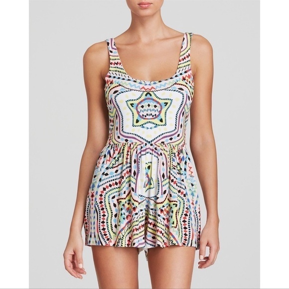 Mara Hoffman Pants - MARA HOFFMAN Flared Romper Estrada Pink